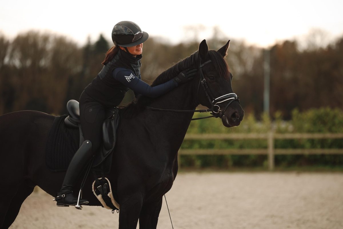 Daria Ponomareva met een dressuurpaard