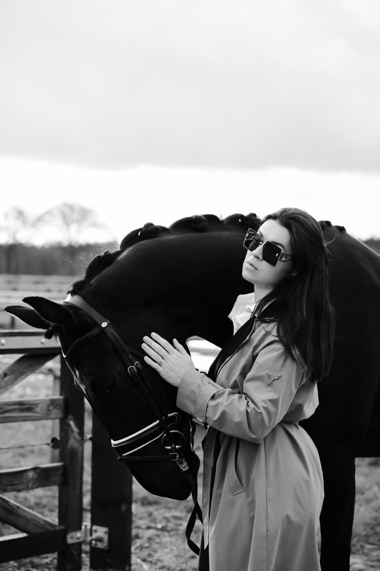 Daria Ponomareva met een dressuurpaard