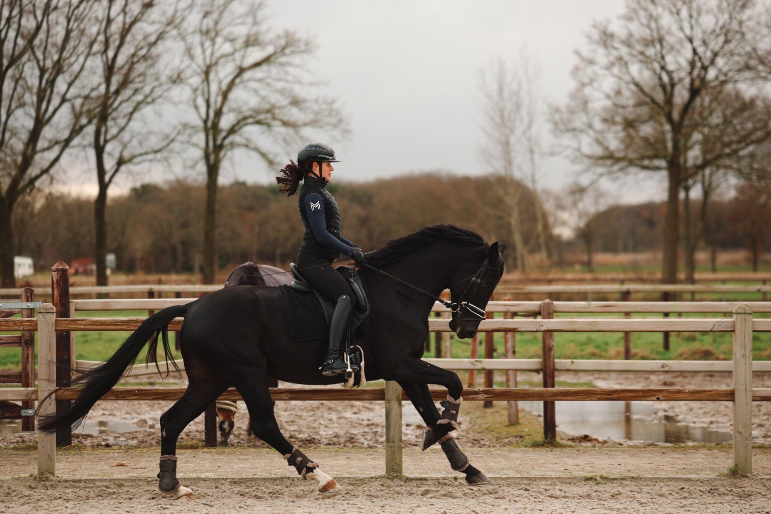 Daria Ponomareva met een dressuurpaard
