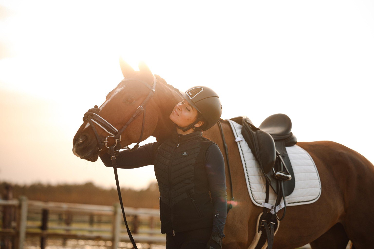 Daria Ponomareva met een dressuurpaard